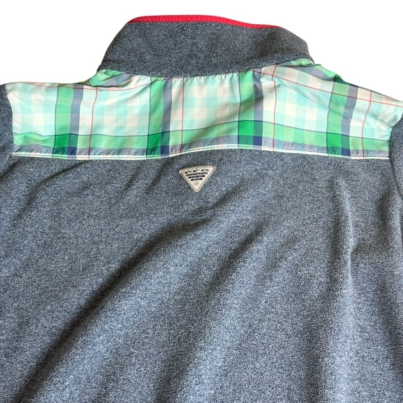 Columbia PFG Snap Pullover – Men’s Large,Blue with plaid trim, fishing gear - Picture 5 of 13